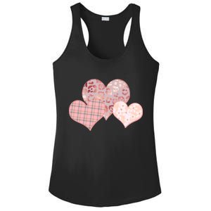 Stylish Pattern Hearts Ladies PosiCharge Competitor Racerback Tank