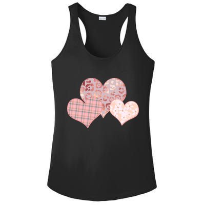 Stylish Pattern Hearts Ladies PosiCharge Competitor Racerback Tank