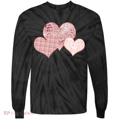 Stylish Pattern Hearts Tie-Dye Long Sleeve Shirt