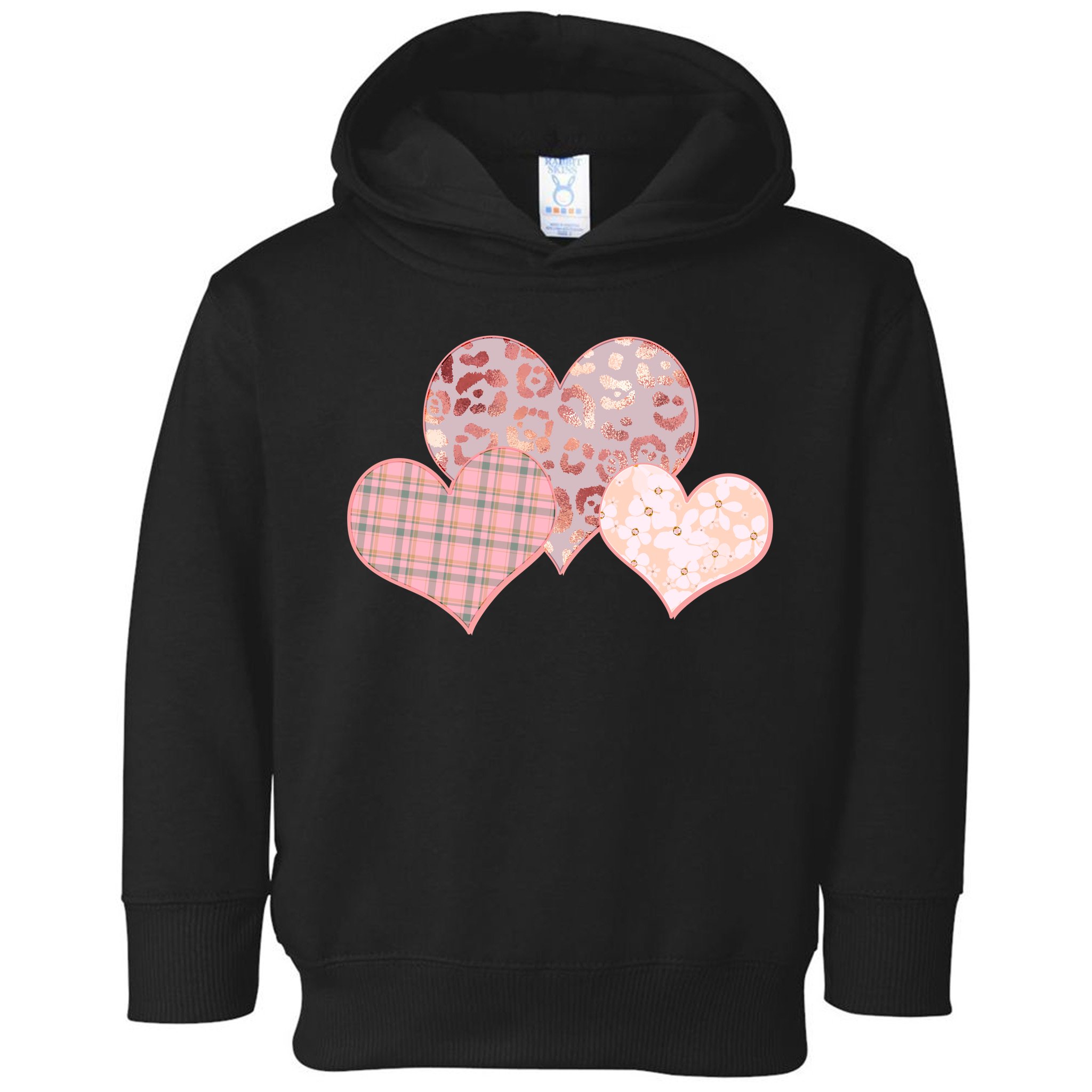 Stylish Pattern Hearts Toddler Hoodie
