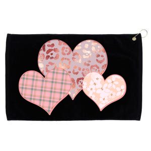 Stylish Pattern Hearts Grommeted Golf Towel