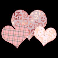 Stylish Pattern Hearts Full Zip Hoodie