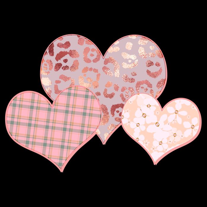 Stylish Pattern Hearts Full Zip Hoodie