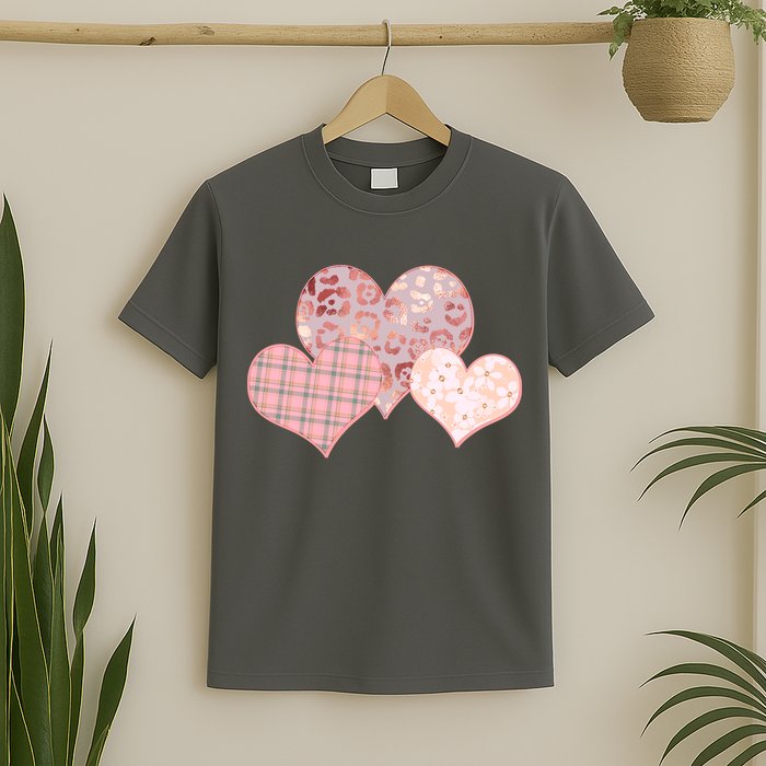 Stylish Pattern Hearts T-Shirt