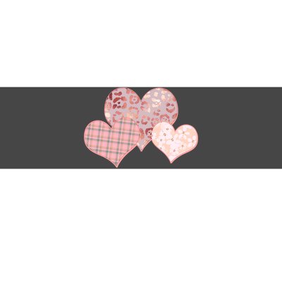 Stylish Pattern Hearts Bumper Sticker