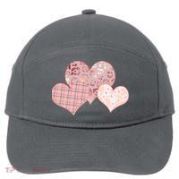 Stylish Pattern Hearts 7-Panel Snapback Hat