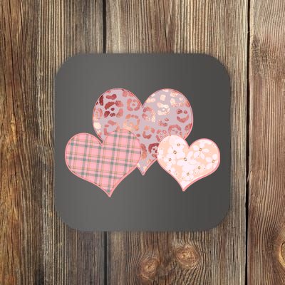 Stylish Pattern Hearts Coaster