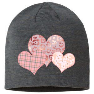 Stylish Pattern Hearts Sustainable Beanie