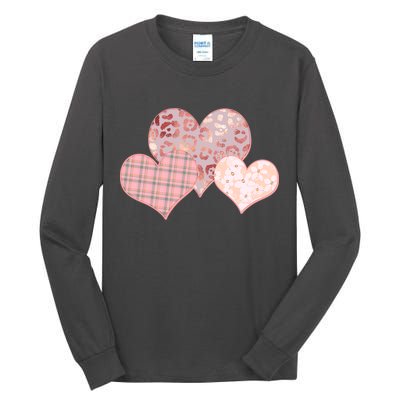 Stylish Pattern Hearts Tall Long Sleeve T-Shirt