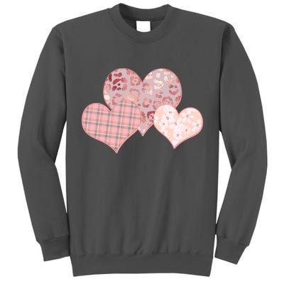 Stylish Pattern Hearts Tall Sweatshirt