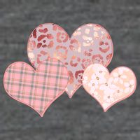 Stylish Pattern Hearts Tall Sweatshirt