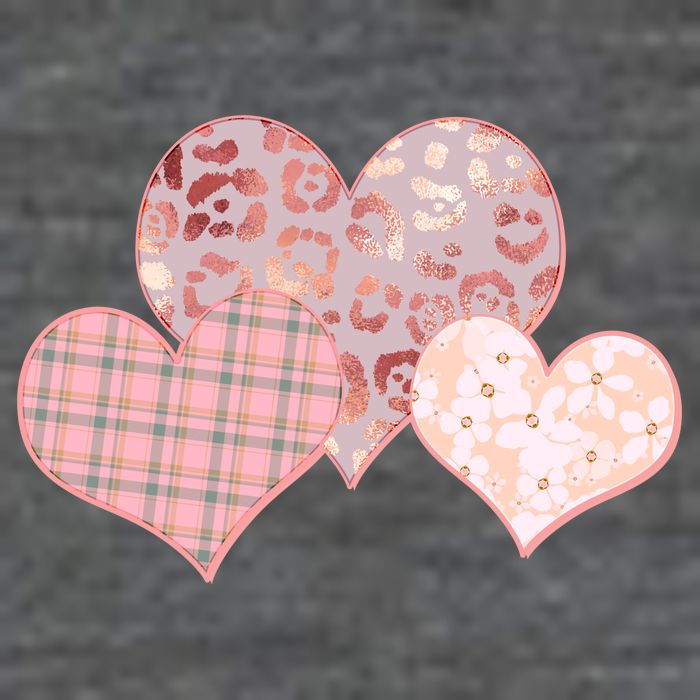 Stylish Pattern Hearts Tall Sweatshirt