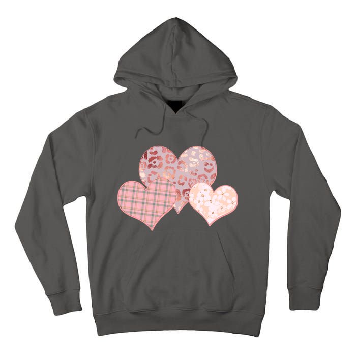 Stylish Pattern Hearts Tall Hoodie