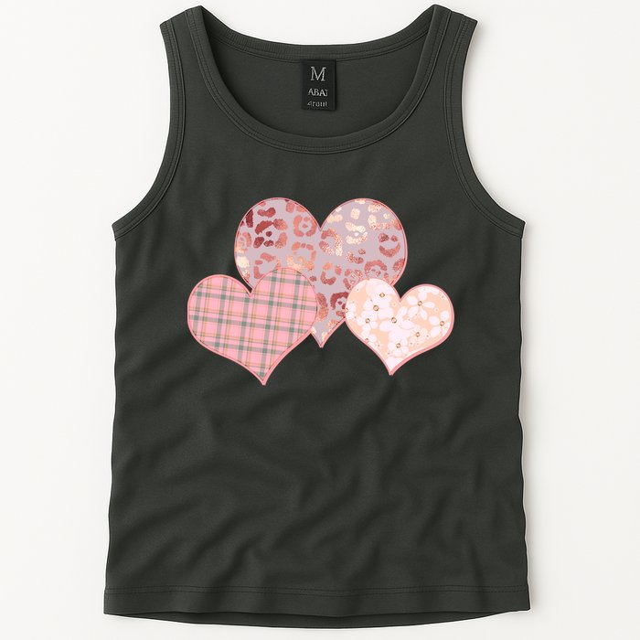 Stylish Pattern Hearts Tank Top