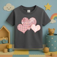 Stylish Pattern Hearts Toddler T-Shirt