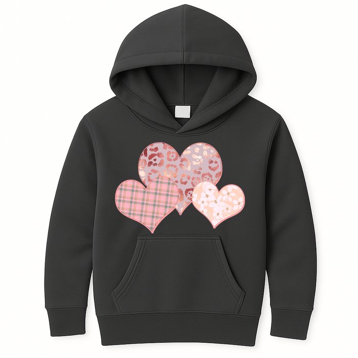 Stylish Pattern Hearts Kids Hoodie