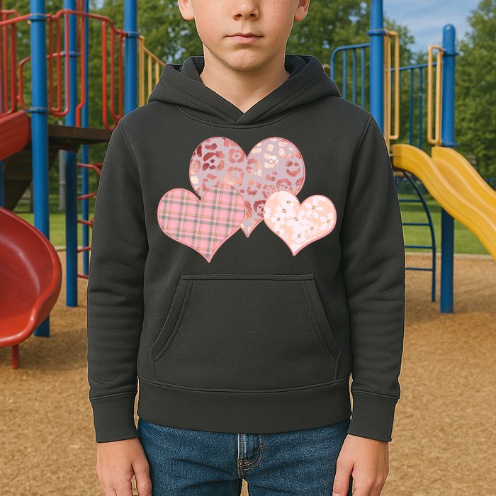 Stylish Pattern Hearts Kids Hoodie