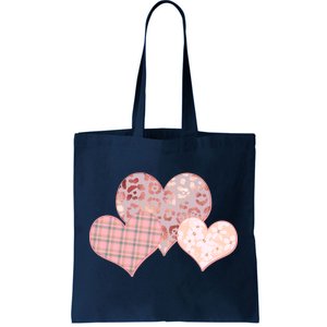 Stylish Pattern Hearts Tote Bag