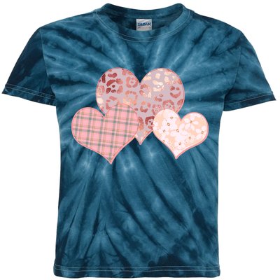 Stylish Pattern Hearts Kids Tie-Dye T-Shirt