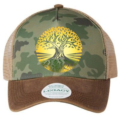 Stylized Druid Tree Legacy Tie Dye Trucker Hat