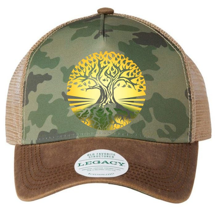 Stylized Druid Tree Legacy Tie Dye Trucker Hat