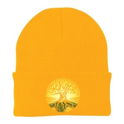 Stylized Druid Tree Knit Cap Winter Beanie