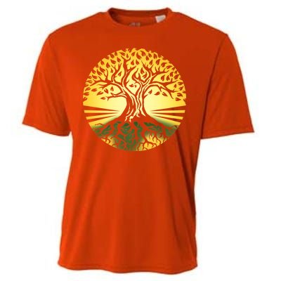 Stylized Druid Tree Cooling Performance Crew T-Shirt