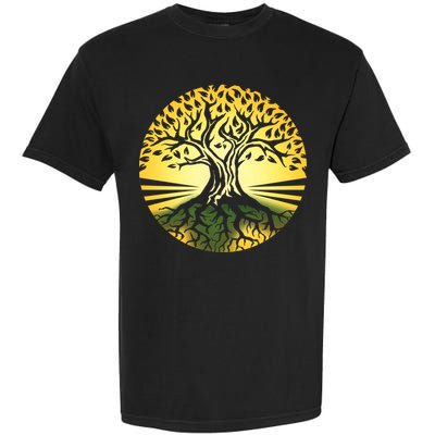 Stylized Druid Tree Garment-Dyed Heavyweight T-Shirt