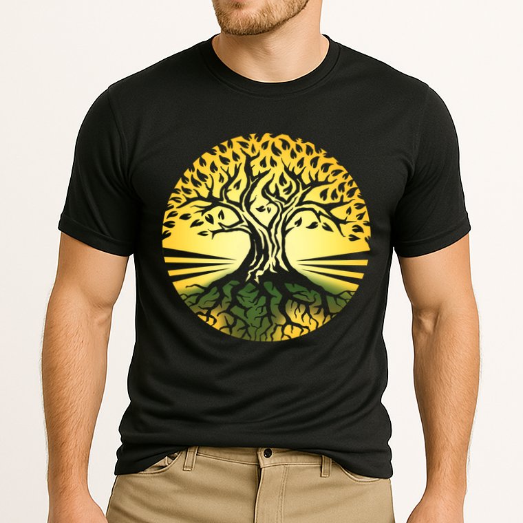 Stylized Druid Tree Performance Shirt