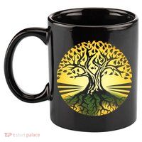 Stylized Druid Tree 11oz C Handle Ceramic Mug