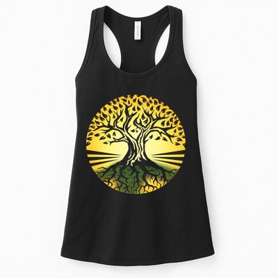 Stylized Druid Tree Womens Tank Top