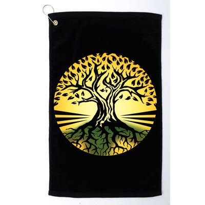Stylized Druid Tree Golf Towel