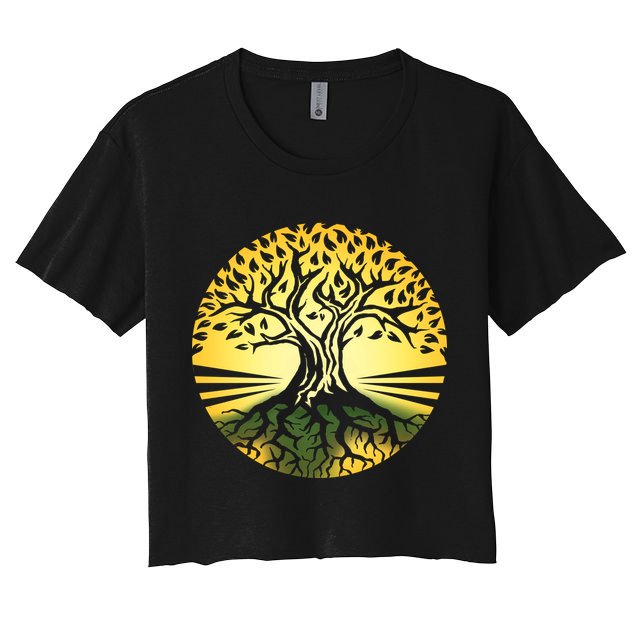 Stylized Druid Tree Crop Top
