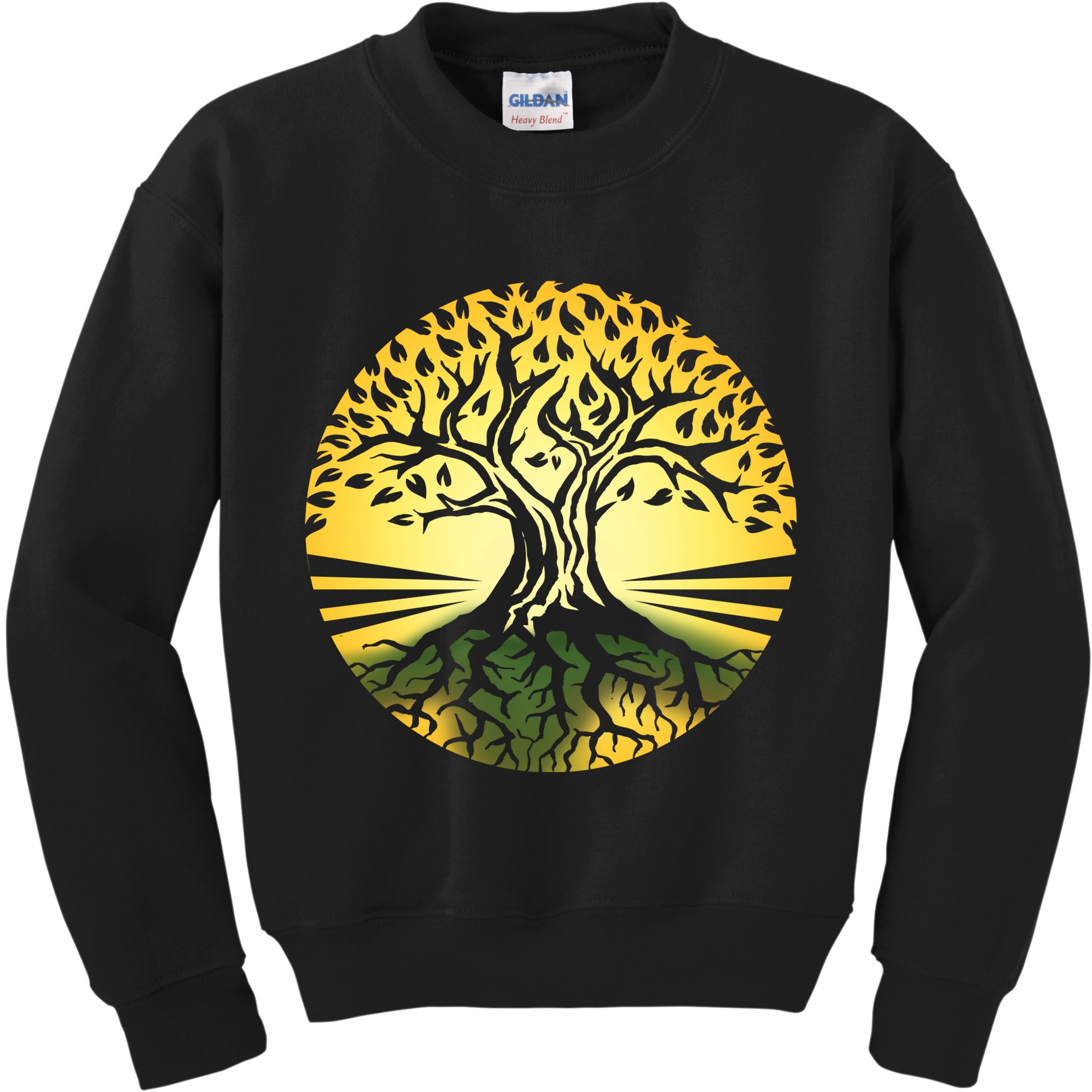 Stylized Druid Tree Kids Sweatshirt