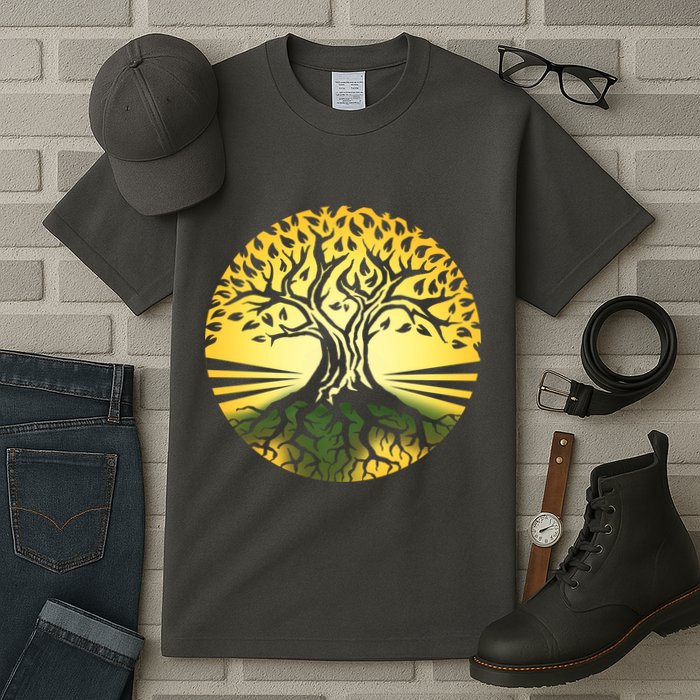 Stylized Druid Tree Tall T-Shirt
