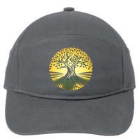 Stylized Druid Tree 7-Panel Snapback Hat