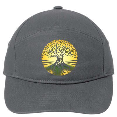 Stylized Druid Tree 7-Panel Snapback Hat