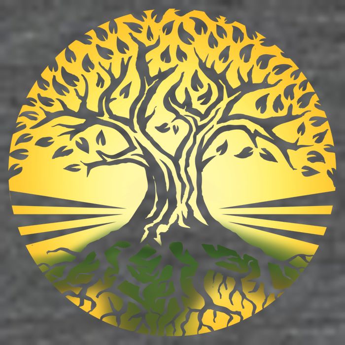Stylized Druid Tree 7-Panel Snapback Hat