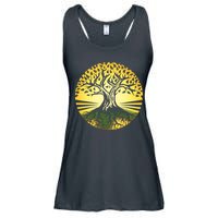 Stylized Druid Tree Ladies Essential Flowy Tank