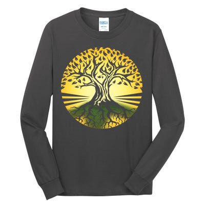 Stylized Druid Tree Tall Long Sleeve T-Shirt