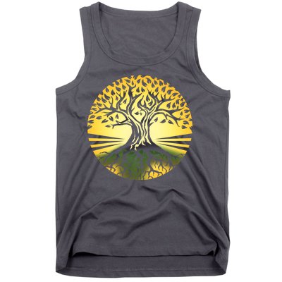 Stylized Druid Tree Tank Top