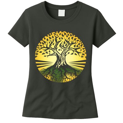 Stylized Druid Tree Womens T-Shirt