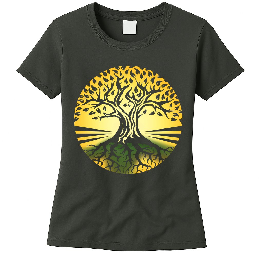 Stylized Druid Tree Womens T-Shirt