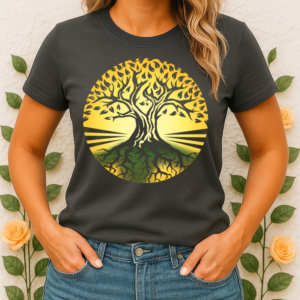 Stylized Druid Tree Womens T-Shirt