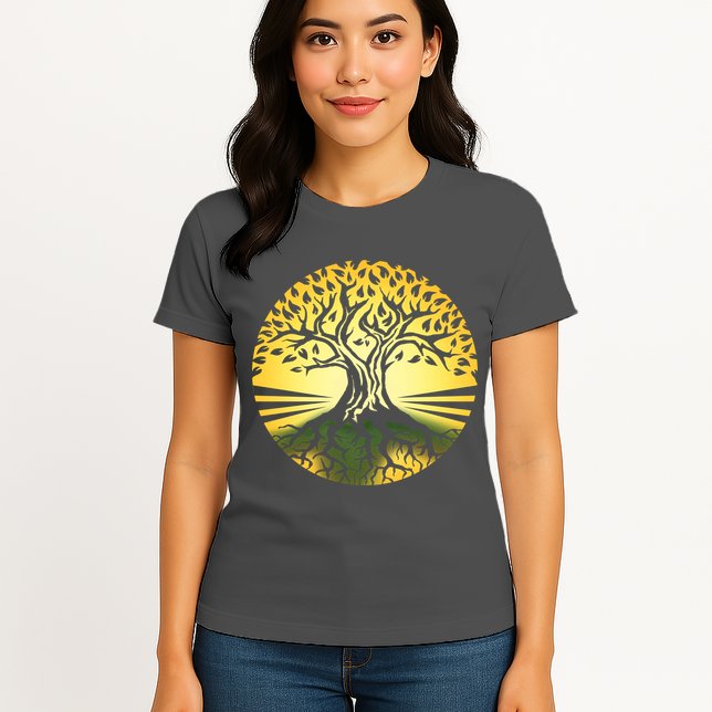 Stylized Druid Tree Womens T-Shirt