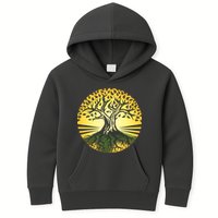 Stylized Druid Tree Kids Hoodie