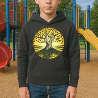 Stylized Druid Tree Kids Hoodie
