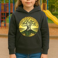 Stylized Druid Tree Kids Hoodie