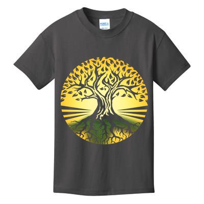 Stylized Druid Tree Kids T-Shirt