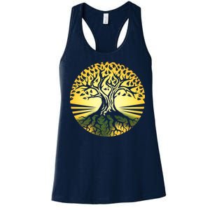 Stylized Druid Tree Women's Racerback Tank